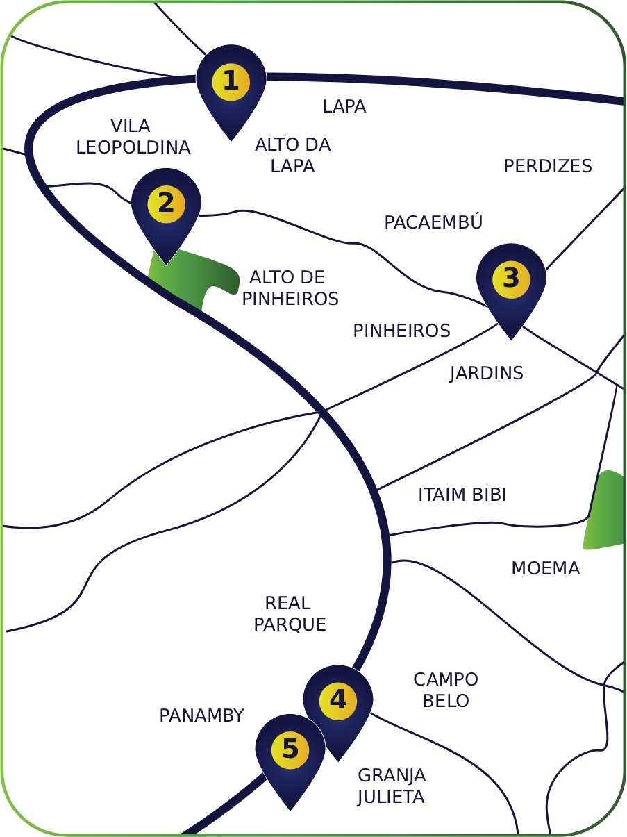 Mapa das Unidades BR Arena